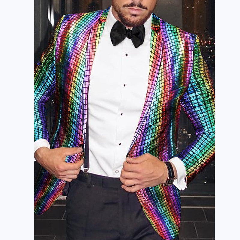 Rainbow Checkered Jazz Dance Blazers for Men Youth Concert Singers Hos Moderndancedress.com Rainbow Checkered Jazz Dance Blazers for Men Youth Concert Singers Hos Moderndancedress.com