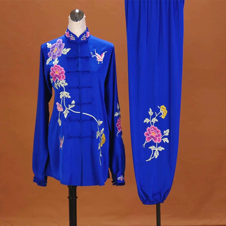 Custom size tai chi clothing competition chinese kung fu uniforms martial art group performance suit for women - Moderndancedress.com