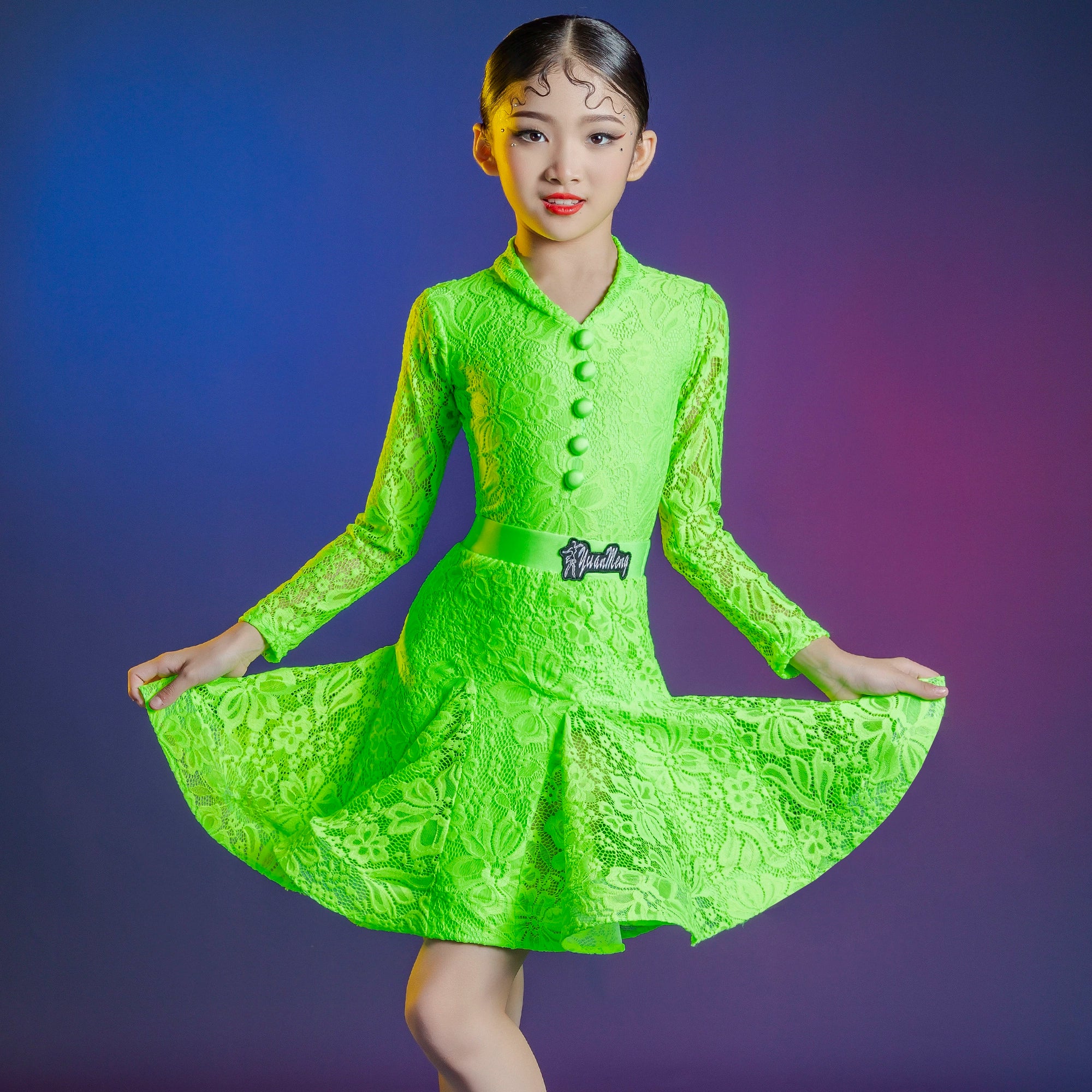 Neon Green Lace Latin Dance Dresses for Girls Kids Children's Latin Dance Competition Costumes Salsa Chacha Performance Skirts Moderndancedress.com Neon Green Lace Latin Dance Dresses for Girls Kids Children's Latin Dance Competition Costumes Salsa Chacha Performance Skirts Moderndancedress.com
