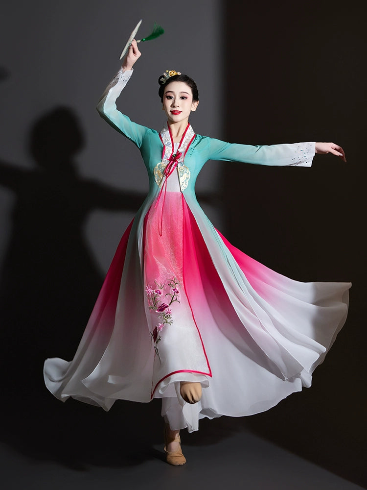 Girls blue pink Taoli Cup chinese folk classical dance costumes fairy hanfu fan dance elegant performance art test dress for women Moderndancedress.com Girls blue pink Taoli Cup chinese folk classical dance costumes fairy hanfu fan dance elegant performance art test dress for women Moderndancedress.com