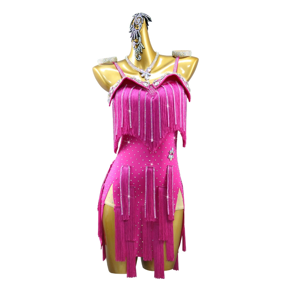 Fuchsia Hot Pink Fringe Latin Dance Competition Dresses for Women Girls Salsa Rumba Chacha Performance Outfits Black Pool Dancing Wear – Moderndancedress.com Fuchsia Hot Pink Fringe Latin Dance Competition Dresses for Women Girls Salsa Rumba Chacha Performance Outfits Black Pool Dancing Wear – Moderndancedress.com