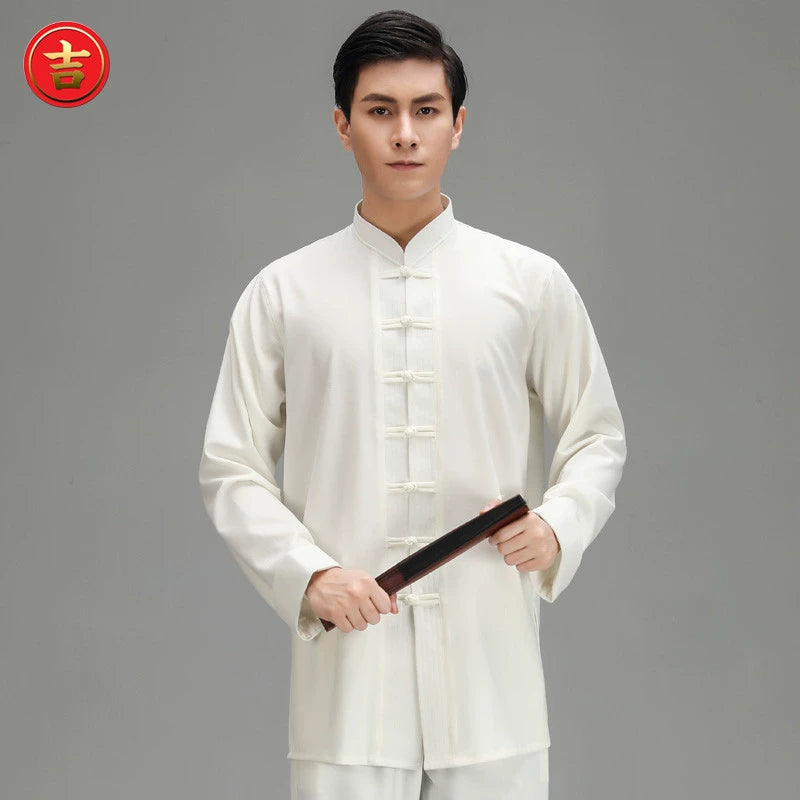 Taiji suit for men and women with long sleeves and trousers can be customized - Moderndancedress.com