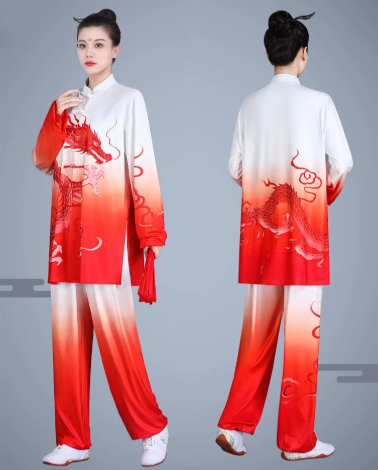 Tai Chi Clothing for Women Men Chinese Dragon Wushu Kung Fu Competition Performance Uniforms Men's Martial Art Suit - Moderndancedress.com