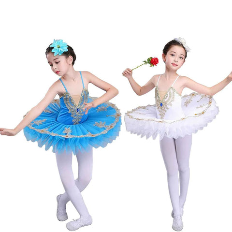 Children's little swan lake ballet dance dress costume ballet  TUTU skirts girls pettiskirt ballerina performance clothing - Moderndancedress.com