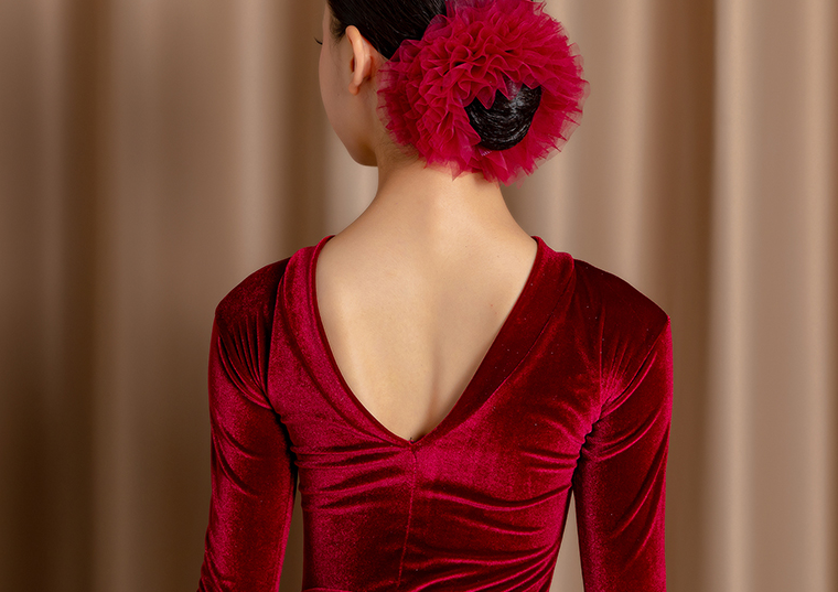 Girls Latin Dance Dresses Pink Wine Blue Velvet Ballroom Salsa Rumba Chacha Latin Performance Costumes for Kids