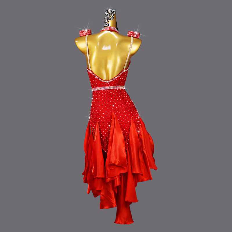 Women Girls Professional Red Fringe Latin Dance Competition Dresses Rhinestones Halter Neck Salsa Chacha Party Show Skirt Moderndancedress.com Women Girls Professional Red Fringe Latin Dance Competition Dresses Rhinestones Halter Neck Salsa Chacha Party Show Skirt Moderndancedress.com
