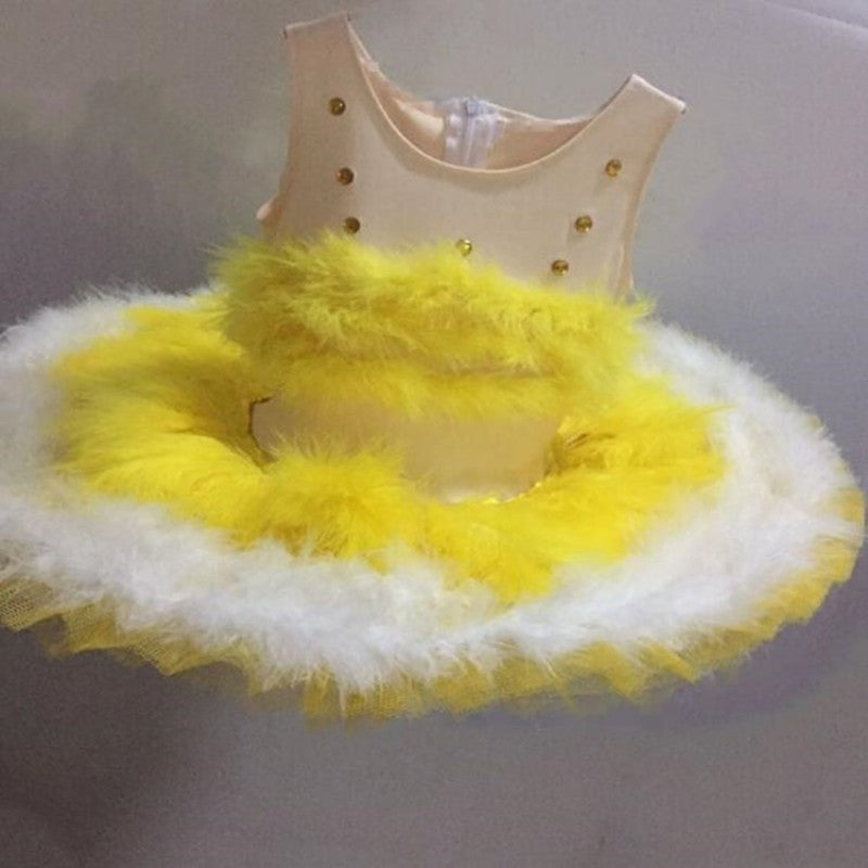 K10025Children ballet dance dresses modern dance feather yellow cartoon duck cosplay stage performance photography cosplay costumes dresses