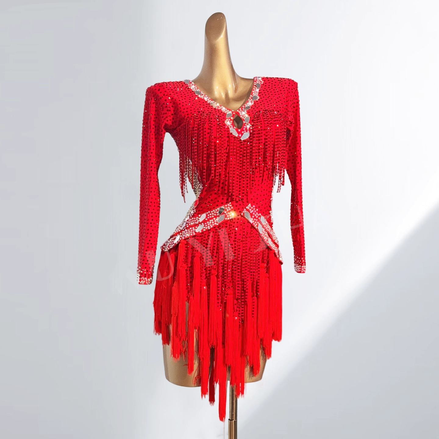 Custom Size Competition Latin Dance Dresses for Women Pink Wine Salsa Rumba Chacha Dance Costumes