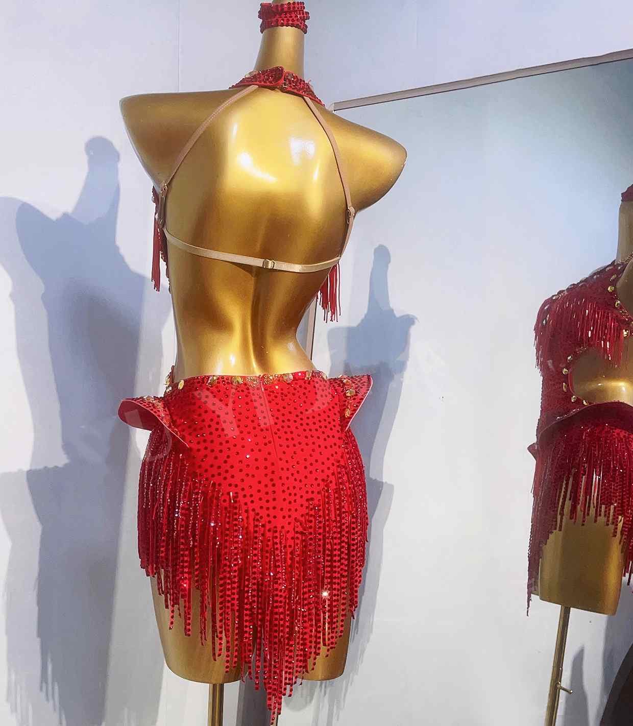 Custom Size Competition Latin Dance Dresses for Women Girls Red Salsa Rumba Chacha Latin Dance Costumes