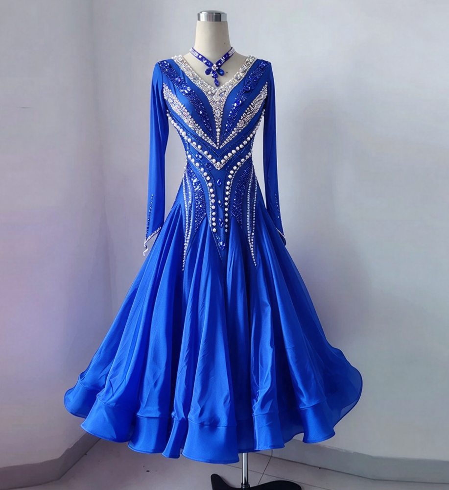 Customized Fuchsia Competition Ballroom Dance Dresses Waltz Ballroom Dance Gown