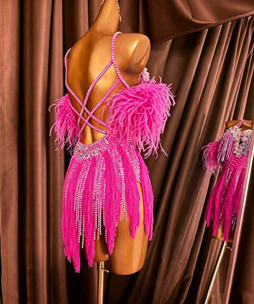 Custom Size Turquoise Competition Latin Dance Dress for Women Girls Salsa Chacha Blackpool Dance Costume