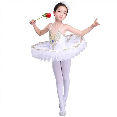 Children's little swan lake ballet dance dress costume ballet  TUTU skirts girls pettiskirt ballerina performance clothing - Moderndancedress.com