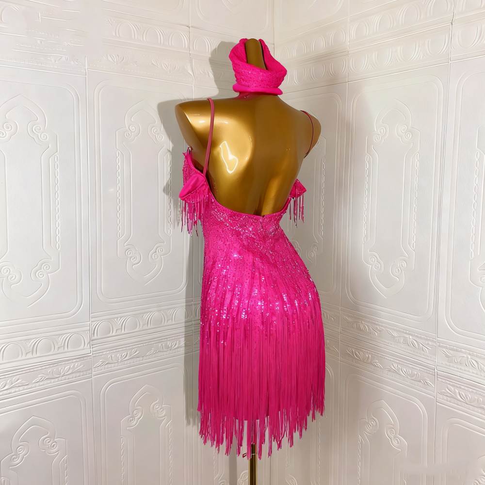 Custom Size Blue Pink Latin Dresses for Women Girls Salsa Rumba Chacha Ballroom Competition Bling Costumes