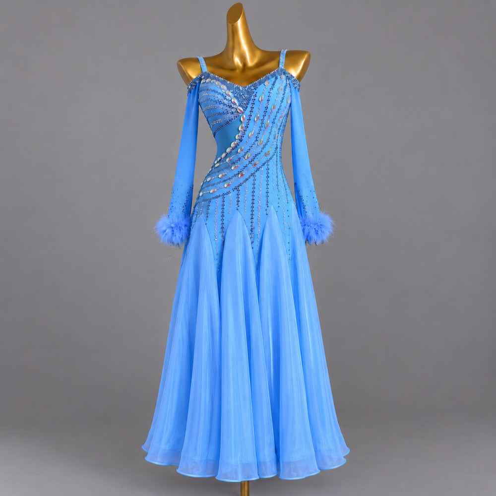 American Smooth dress designed for open ballroom choreography