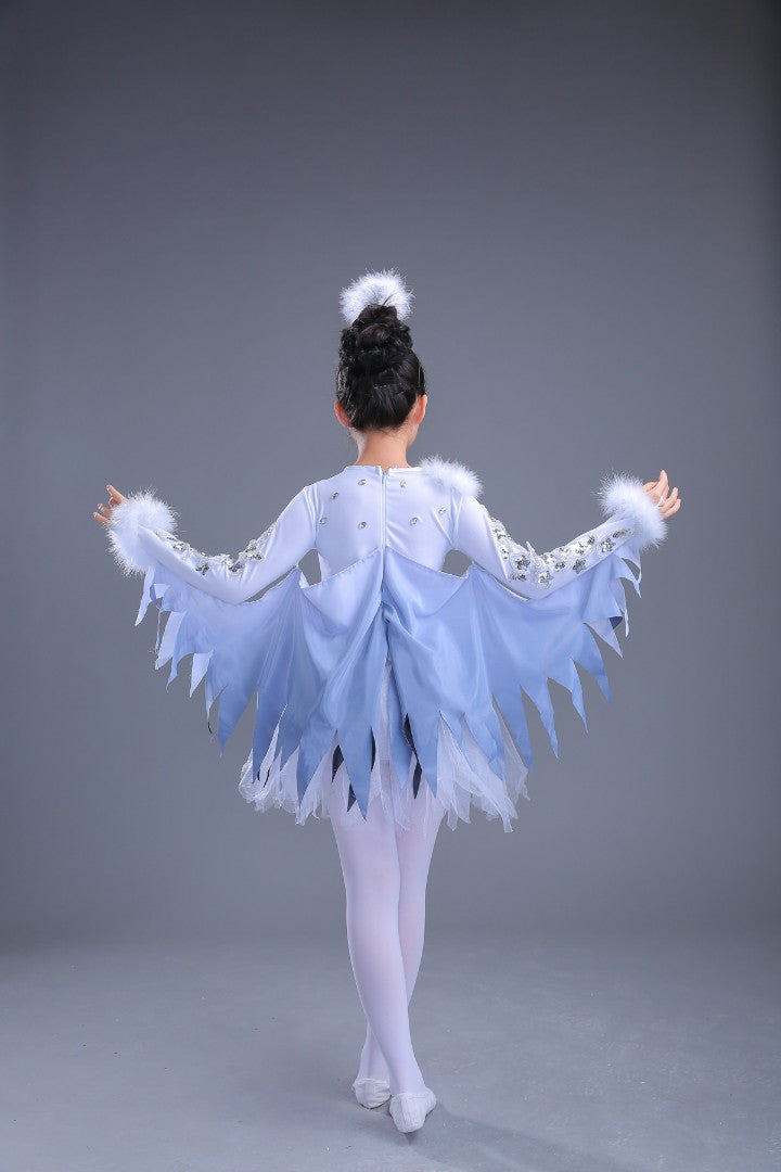 Small peacock dance clothing dance costumes chicken bird animal girl children dance clothes performance clothing BaiLing - Moderndancedress.com