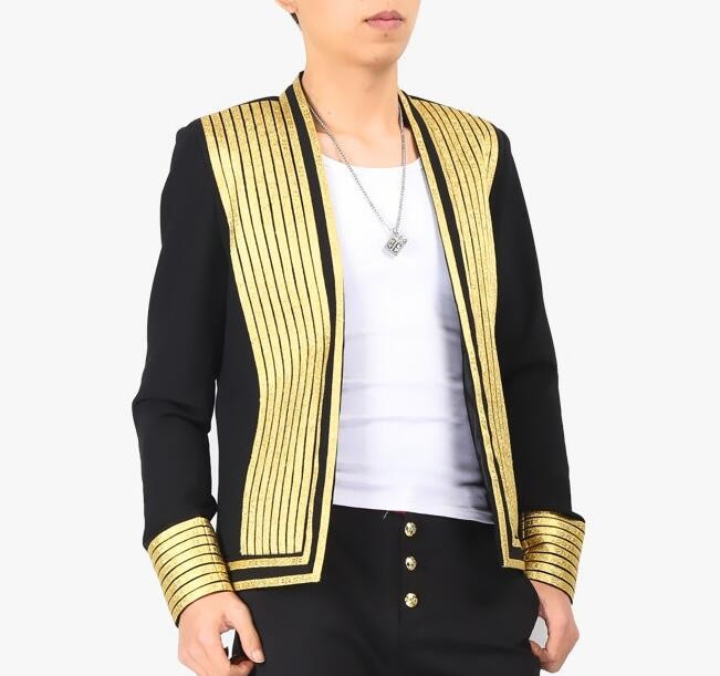 Men's jazz dance coats blazers night club model show stage performance ds dj singers host coats professional dance tops and jackets - Moderndancedress.com