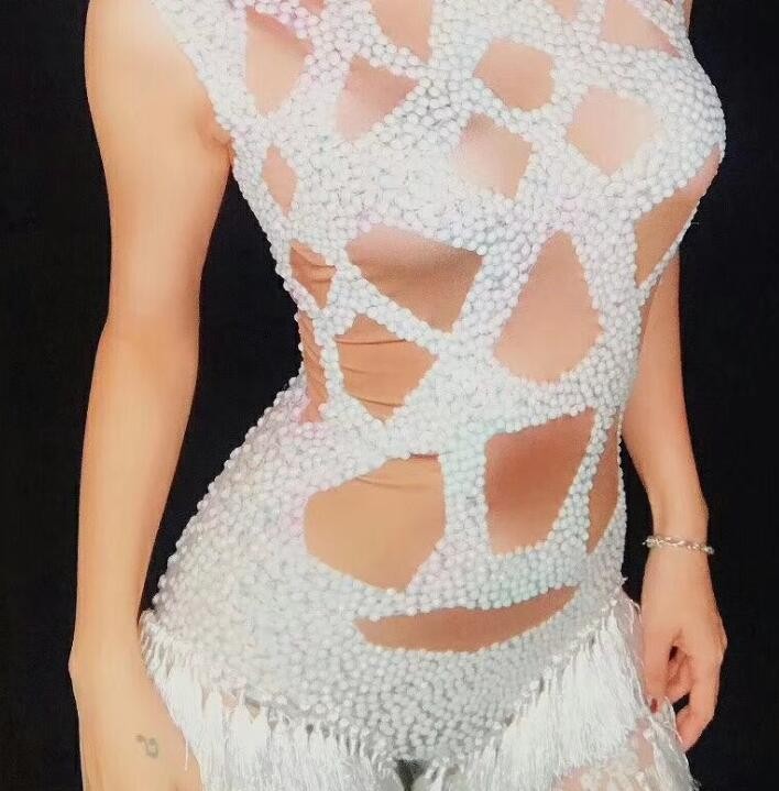 Grey Fashion Jazz Dance Costumes For Lady Sexy Women Bar Dj Dancers Stage Adult Sexy Singer Costumes Dancewear - Moderndancedress.com