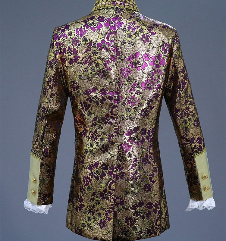 Christmas Court Men Suit European Style Prom Wedding Groomsman Formal dresses Singer Chorus Drama Outfit Studio Stage Costume - Moderndancedress.com