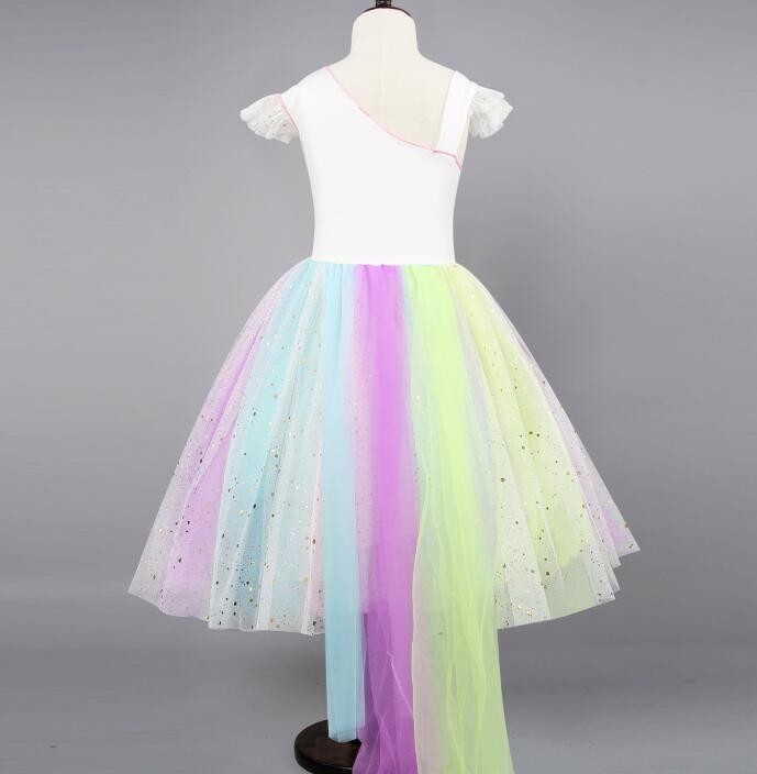 Baby Kids Dresses For Girls Unicorn Party Dress Christmas Dress Rainbow Tulle Children Clothing Halloween Costume 3 4 6 8 Years - Moderndancedress.com