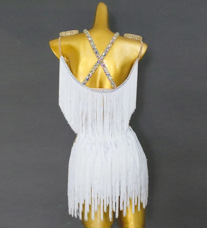 Custom Size Competition Black Gold Latin Dance Dresses Salsa Rumba Chacha Performance Costumes for Women