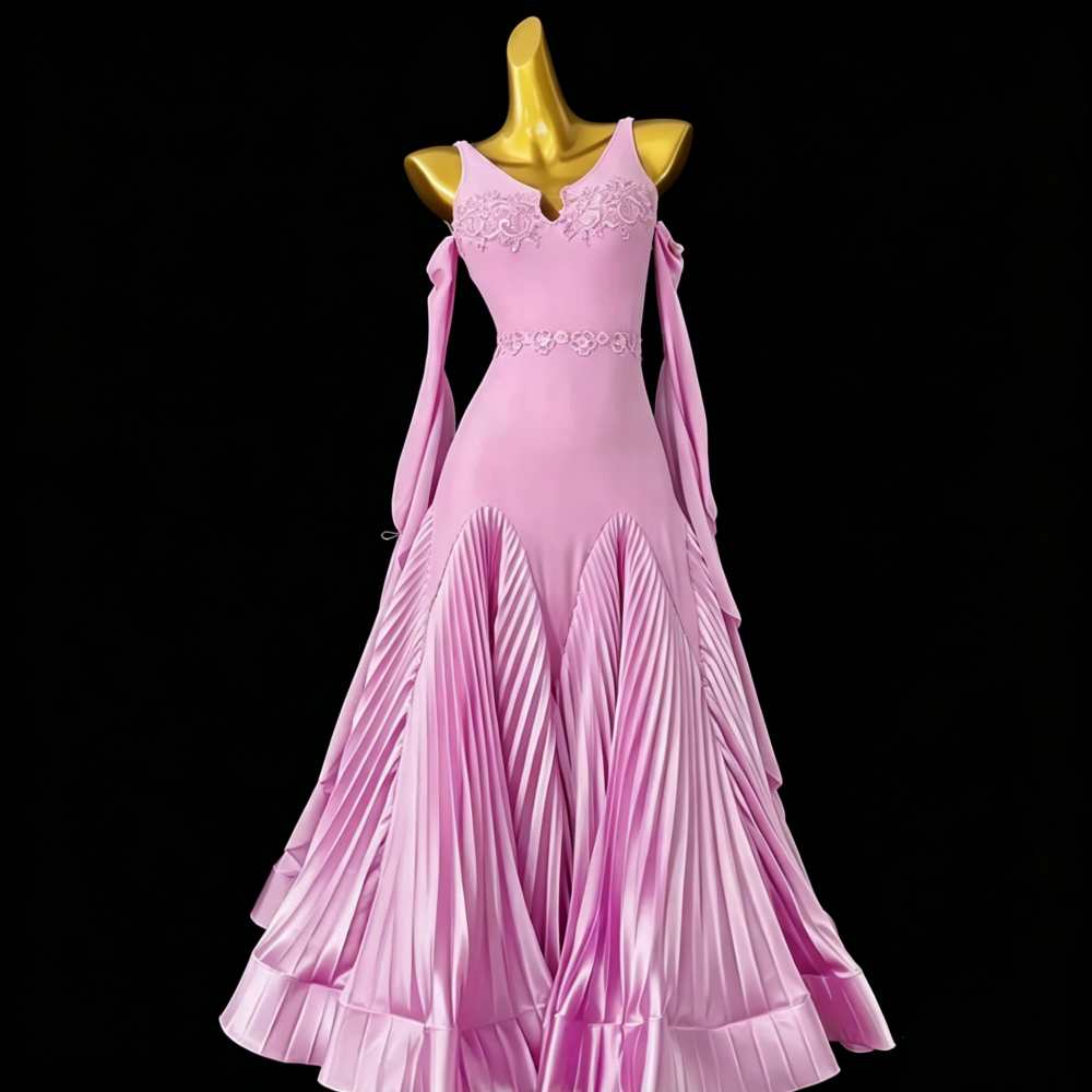 Custom Size Purple Turquoise Ballroom Dance Dress for Girl Waltz Tango Solo Performance Clothing
