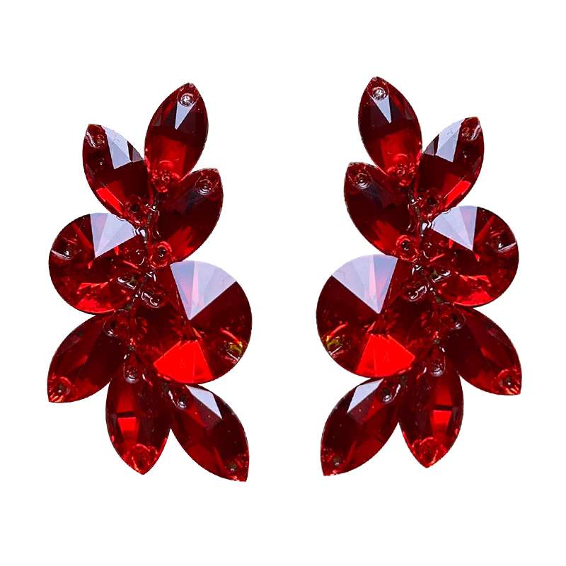 Rhinestones Dance  Earrings for Women  Modern Latin Ballroom Tango Salsa Dance Competition Ear Accessories