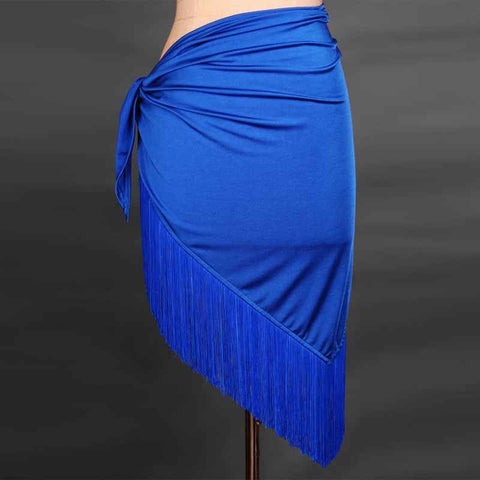 Women  Latin Dance Skirt Professional Sumba Tassel Dancing Skirt Adult Cheap Rumba Latin Dance Dress - Moderndancedress.com