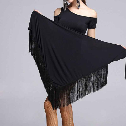 Women  Latin Dance Skirt Professional Sumba Tassel Dancing Skirt Adult Cheap Rumba Latin Dance Dress - Moderndancedress.com