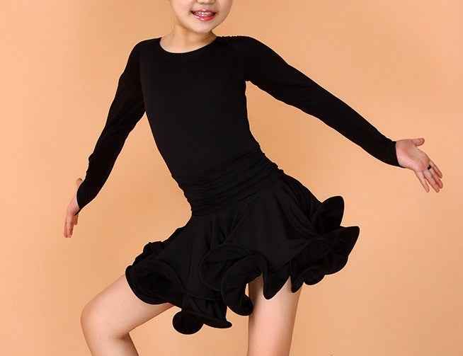Girls Latin Dance Dress Children Fancy Dress Kids Ballroom Dance Wear Salsa Tango Rumba Cha Cha Costume - Moderndancedress.com