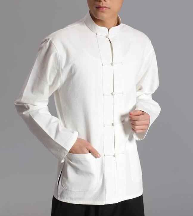 Taichi clothing for men Long Sleeve Traditional Chinese Clothes Tang Suit Top bruce lee Chinese Kung Fu Tai Chi Uniform shirt for Men - Moderndancedress.com