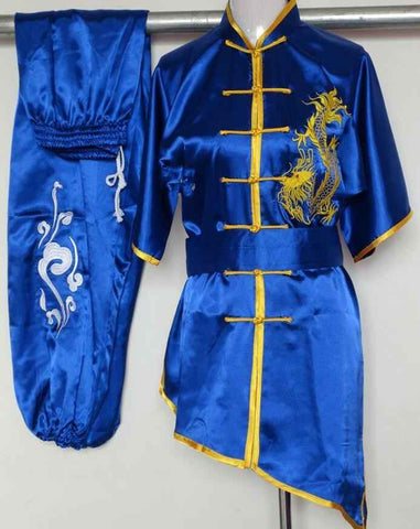 Chinese wushu uniform Kungfu clothes Martial arts suit ChangQuan clothing for women children girl boy men kids embroidery dragon - Moderndancedress.com