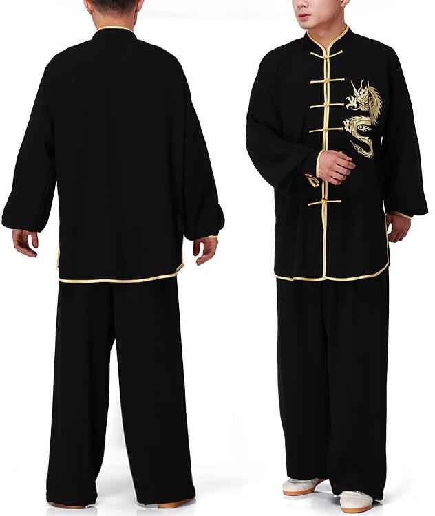 New Embroidery Tai Chi suits Cotton Wu Shu clothes Kung Fu Uniform Morning Exercise The Martial Arts Performance Wear clothing.