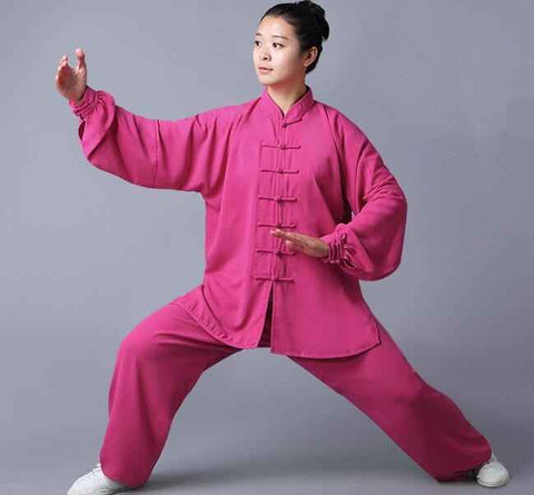 Chiffon Tai Chi Clothing for Summer Martial Arts - Chinese Style Exercise Wear for Middle-Aged and Elderly Men and Women - Moderndancedress.com