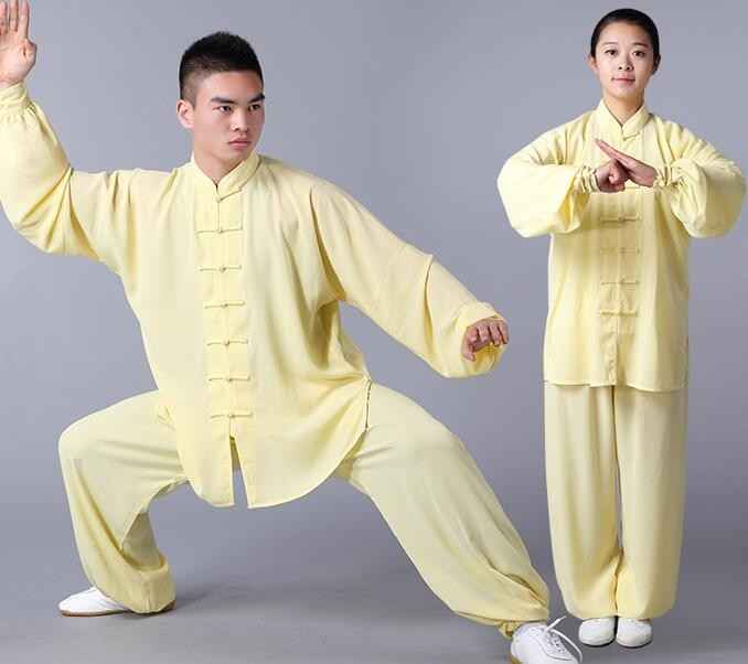 Chiffon Tai Chi Clothing for Summer Martial Arts - Chinese Style Exercise Wear for Middle-Aged and Elderly Men and Women - Moderndancedress.com