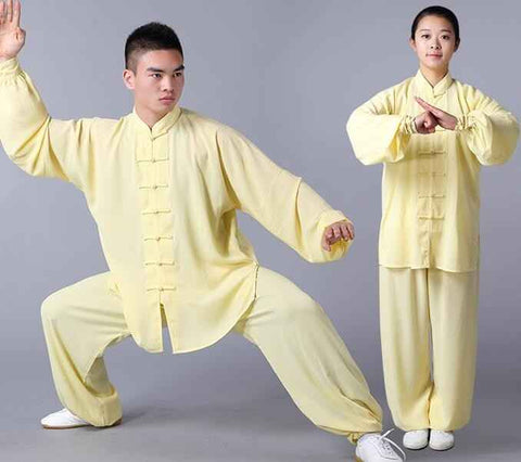 Chiffon Tai Chi Clothing for Summer Martial Arts - Chinese Style Exercise Wear for Middle-Aged and Elderly Men and Women - Moderndancedress.com