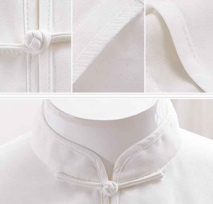 Chiffon Tai Chi Clothing for Summer Martial Arts - Chinese Style Exercise Wear for Middle-Aged and Elderly Men and Women - Moderndancedress.com