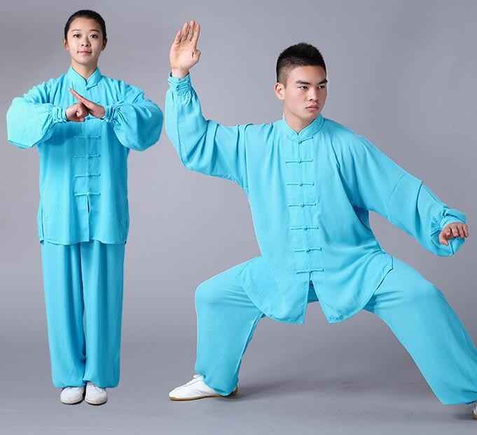 Chiffon Tai Chi clothes Chinese style morning exercises middle-aged and old men and women summer martial arts Tai Chi exercise clothing.