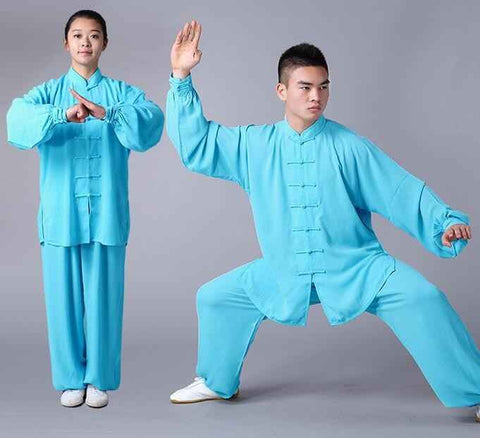 Chiffon Tai Chi clothes Chinese style morning exercises middle-aged and old men and women summer martial arts Tai Chi exercise clothing