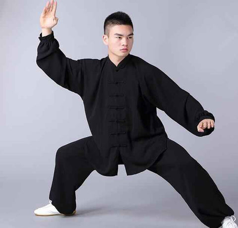 Chiffon Tai Chi Clothing for Summer Martial Arts - Chinese Style Exercise Wear for Middle-Aged and Elderly Men and Women - Moderndancedress.com