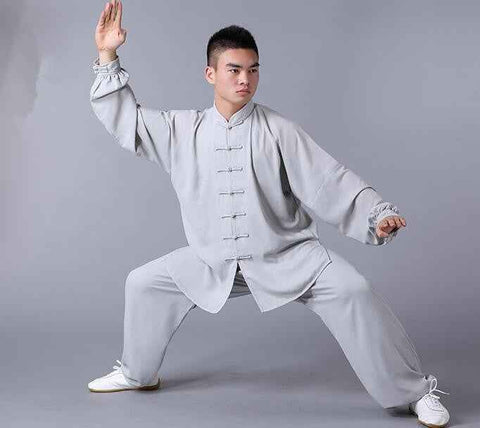 Chiffon Tai Chi Clothing for Summer Martial Arts - Chinese Style Exercise Wear for Middle-Aged and Elderly Men and Women - Moderndancedress.com
