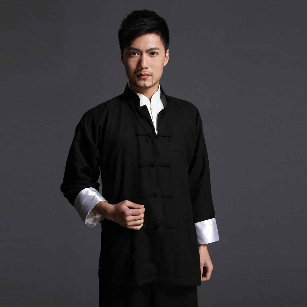 Bruce lee Wing Chun tai chi martial arts clothing set kung fu uniform chinese traditional Tang suits men's clothes Jacket+pants.