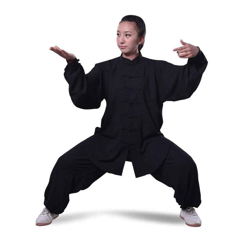 Adult children cotton Tai chi Uniform kids Martial arts Suit chinese Kung fu Wushu Clothes taiji quan clothing jacket+pants - Moderndancedress.com