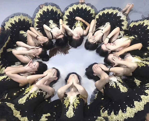 Professional Ballet Tutus Adult Swan lake Ballet Dance Clothes for girls Pancake tutu Child Ballerina Figure Skating Dress - Moderndancedress.com