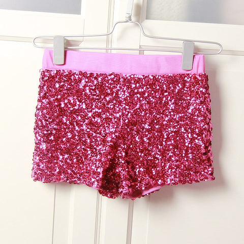 Women Sequins jazz Shorts Elastic Booty Short with High Waist Silver Black Gold Red DS hip hop jazz Sparke Shorts Outfit.