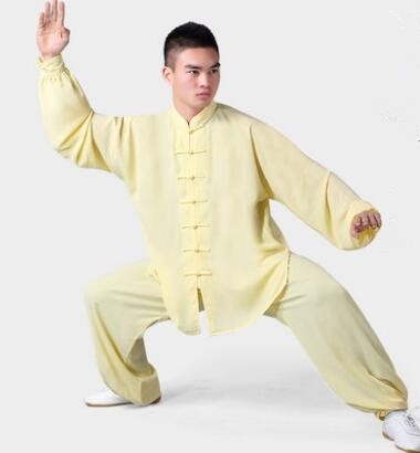 Chinese Traditional Tai Chi Clothes Satin Kungfu Uniform Men - 