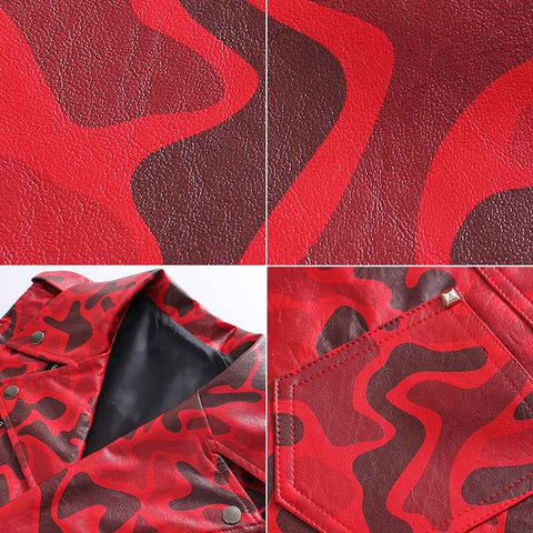Red camouflage jacket children's street dance jazz dance drum performance clothing - Moderndancedress.com