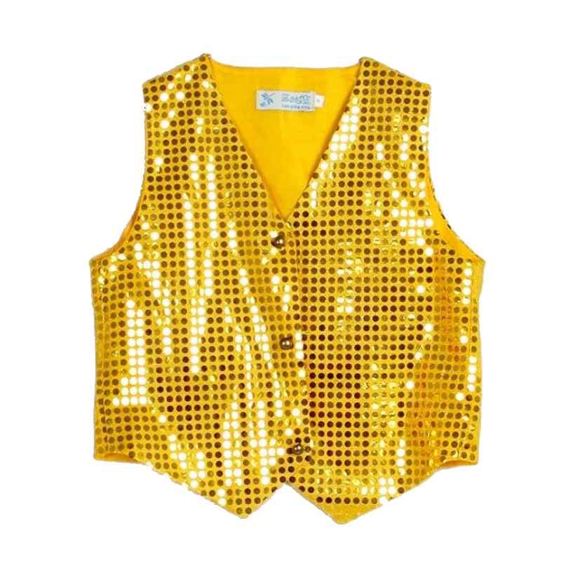 Children Shining Clothes Boys Choir Students Performance Costumes Kids Hip-hop Jazz Dance Sequined Vest Stage Dance Wear - Moderndancedress.com