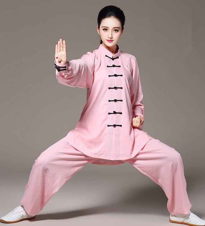 Chinese Tai chi Clothing for male female linen outdoor Sports fitness gyms wushu martial art morning exercises practice uniforms Kung fu clothes - Moderndancedress.com