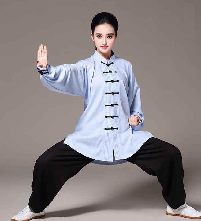 Chinese Tai chi Clothing for male female linen outdoor Sports fitness gyms wushu martial art morning exercises practice uniforms Kung fu clothes - Moderndancedress.com