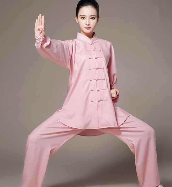 Chinese Tai chi Clothing for male female linen outdoor Sports fitness gyms wushu martial art morning exercises practice uniforms Kung fu clothes - Moderndancedress.com